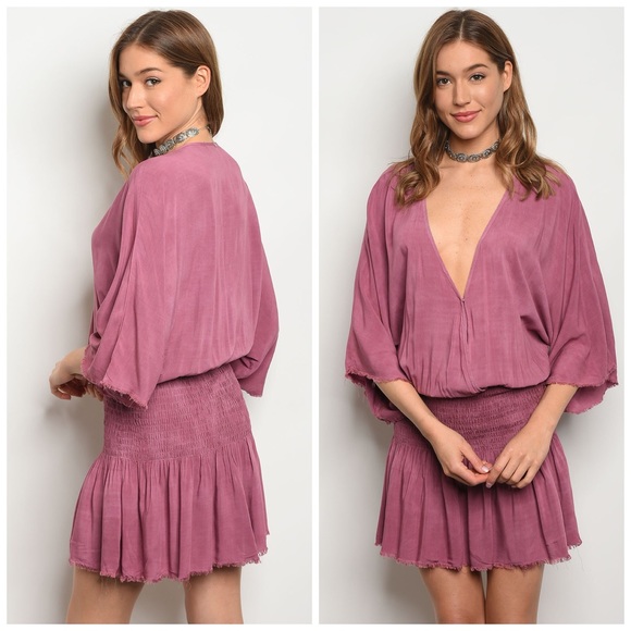 LAST 1! 🌸Stunning Surplice top Smocked Dress! - Picture 2 of 2